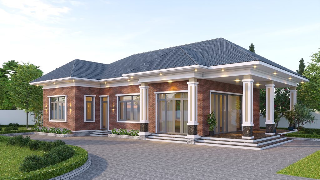 Kinh nghiệm xây nhà ống 2 tầng thiet ke kien truc nha vuon hien dai 1